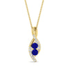 Load image into Gallery viewer, forever-us-sapphire-two-stone-infinity-diamond-pendant-in-FDPD11484GSABLANGLE1-NL-YG