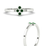 Load image into Gallery viewer, four-emerald-thin-band-promise-ring-in-white-gold-FD11168RGEMGRANGLE3-NL-WG.jpg
