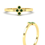 Load image into Gallery viewer, four-emerald-thin-band-promise-ring-in-yellow-gold-FD11168RGEMGRANGLE3-NL-YG.jpg
