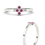 Load image into Gallery viewer, four-pink-sapphire-thin-band-promise-ring-in-white-gold-FD11168RGSADRPIANGLE3-NL-WG.jpg
