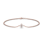 Load image into Gallery viewer, four-round-diamond-station-bracelet-design-in-rose-gold-FDBRC9628-NL-RG