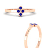 Load image into Gallery viewer, four-sapphire-thin-band-promise-ring-in-rose-gold-FD11168RGSABL-NL-RG