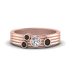 Load image into Gallery viewer, four-stone-asymmetrical-band-with-black-diamond-in-rose-gold-FD9098BGBLACK-NL-RG