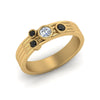 Load image into Gallery viewer, four-stone-asymmetrical-band-with-black-diamond-in-yellow-gold-FD9098BGBLACK-NL-YG