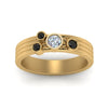 Load image into Gallery viewer, four-stone-asymmetrical-band-with-black-diamond-in-yellow-gold-FD9098BGBLACK-NL-YG