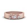 Load image into Gallery viewer, four-stone-diamond-asymmetrical-band-in-rose-gold-FD9098B-NL-RG