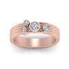 Load image into Gallery viewer, four-stone-diamond-asymmetrical-band-in-rose-gold-FD9098B-NL-RG