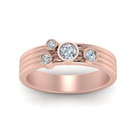 Load image into Gallery viewer, four-stone-diamond-asymmetrical-band-in-rose-gold-FD9098B-NL-RG
