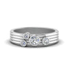 Load image into Gallery viewer, four-stone-diamond-asymmetrical-band-in-white-gold-FD9098B-NL-WG