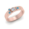 Load image into Gallery viewer, four-stone-diamond-asymmetrical-band-with-blue-topaz-in-rose-gold-FD9098BGICBLTO-NL-RG