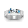 Load image into Gallery viewer, four-stone-diamond-asymmetrical-band-with-blue-topaz-in-white-gold-FD9098BGICBLTO-NL-WG