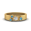Load image into Gallery viewer, four-stone-diamond-asymmetrical-band-with-blue-topaz-in-yellow-gold-FD9098BGICBLTO-NL-YG