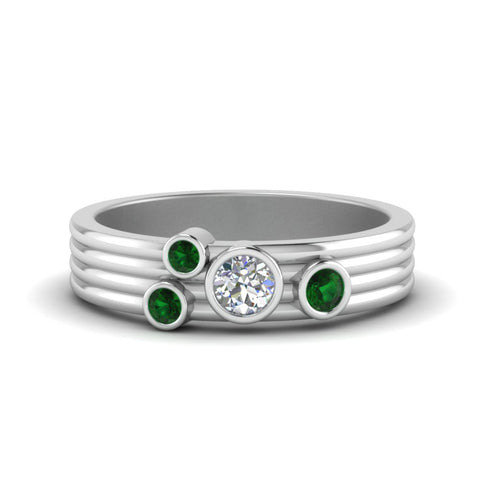 four-stone-diamond-asymmetrical-band-with-emerald-in-white-gold-FD9098BGEMGR-NL-WG