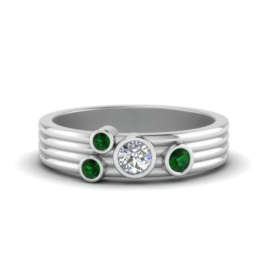 four-stone-diamond-asymmetrical-band-with-emerald-in-white-gold-FD9098BGEMGR-NL-WG