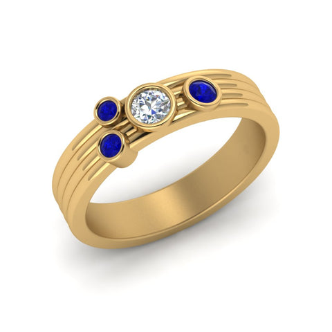 four-stone-diamond-asymmetrical-band-with-sapphire-in-yellow-gold-FD9098BGSABL-NL-YG