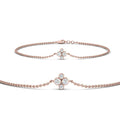 Thumbnail 6 - four-stone-round-diamond-chain-bracelet-in-rose-gold-FDBRC9628GEMG