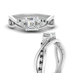 Load image into Gallery viewer, french-pave-asscher-contour-black-diamond-wedding-band-in-white-gold-FD9986B1ASGBLACK-NL-WG
