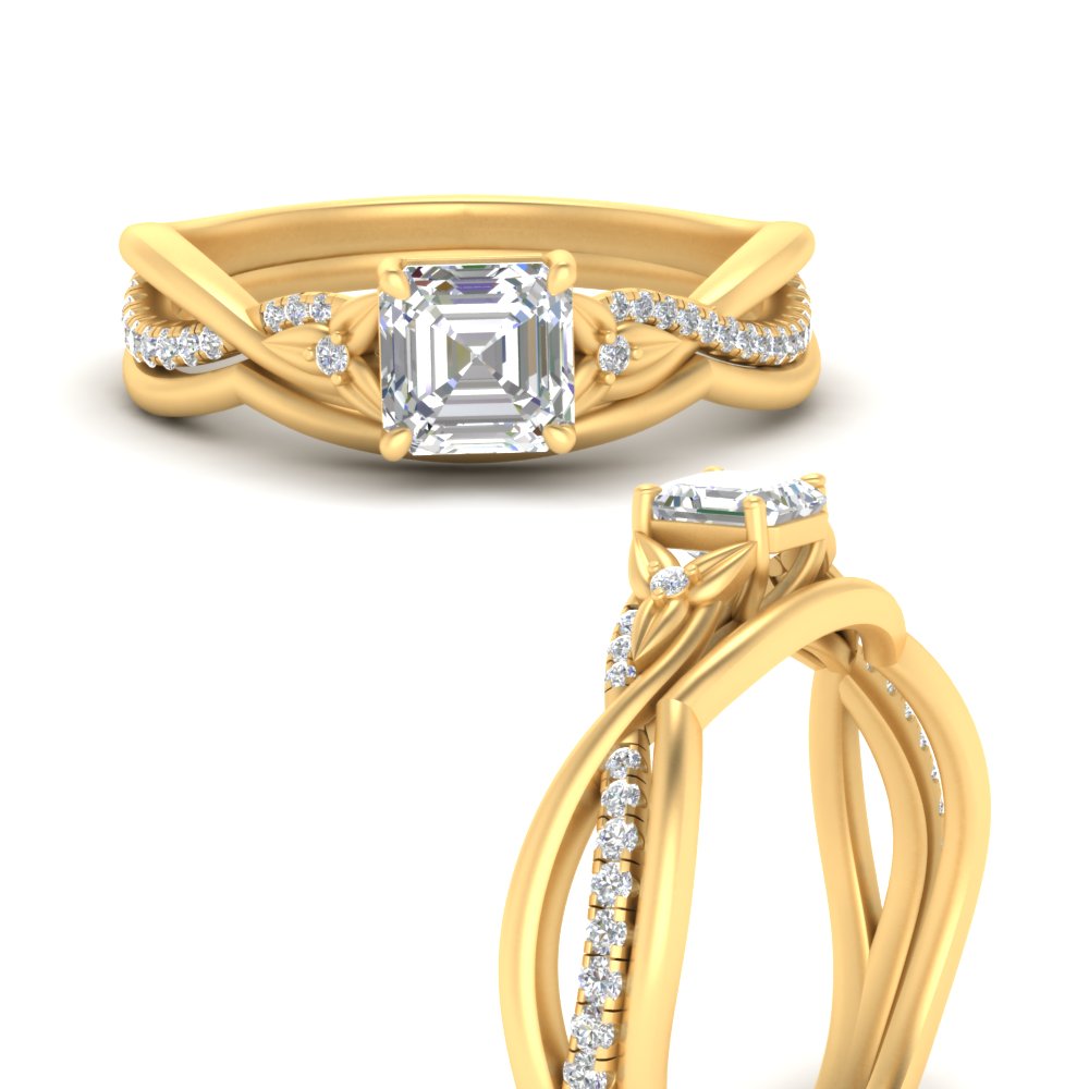 french-pave-asscher-contour-diamond-wedding-band-in-yellow-gold-FD9986B1AS-NL-YG