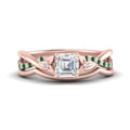 Thumbnail 52 - french-pave-asscher-contour-emerald-wedding-band-in-rose-gold-FD9986B1ASGEMGR-NL-RG