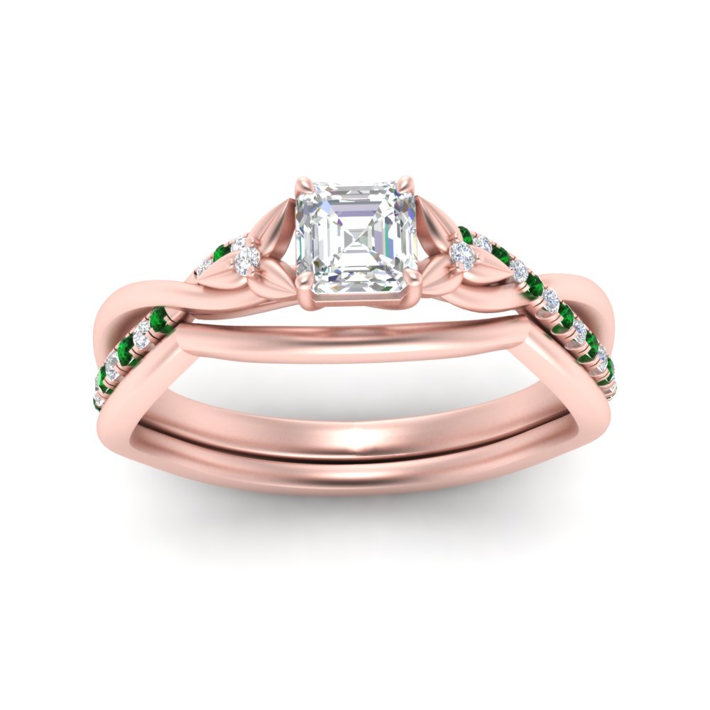 french-pave-asscher-contour-emerald-wedding-band-in-rose-gold-FD9986B1ASGEMGR-NL-RG