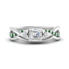 Load image into Gallery viewer, french-pave-asscher-contour-emerald-wedding-band-in-white-gold-FD9986B1ASGEMGR-NL-WG