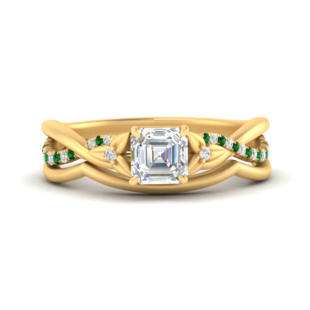 french-pave-asscher-contour-emerald-wedding-band-in-yellow-gold-FD9986B1ASGEMGR-NL-YG