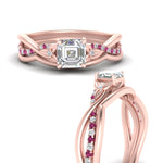 Load image into Gallery viewer, french-pave-asscher-contour-pink-sapphire-wedding-band-in-rose-gold-FD9986B1ASGSADRPI-NL-RG