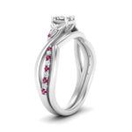 Load image into Gallery viewer, french-pave-asscher-contour-pink-sapphire-wedding-band-in-white-gold-FD9986B1ASGSADRPI-NL-WG
