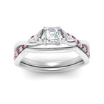Load image into Gallery viewer, french-pave-asscher-contour-pink-sapphire-wedding-band-in-white-gold-FD9986B1ASGSADRPI-NL-WG
