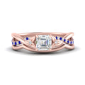 Thumbnail 16 - french-pave-asscher-contour-sapphire-wedding-band-in-rose-gold-FD9986B1ASGSABL-NL-RG