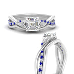 Load image into Gallery viewer, french-pave-asscher-contour-sapphire-wedding-band-in-white-gold-FD9986B1ASGSABL-NL-WG