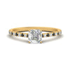 Load image into Gallery viewer, french-pave-asscher-petite-black-diamond-engagement-ring-in-FD9918ASRGBLACKANGLE3-NL-YG