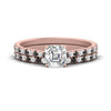 Load image into Gallery viewer, french-pave-asscher-petite-black-diamond-wedding-ring-set-in-FD9918ASGBLACKANGLE3-NL-RG-B1