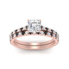 Load image into Gallery viewer, french-pave-asscher-petite-black-diamond-wedding-ring-set-in-FD9918ASGBLACKANGLE3-NL-RG-B1