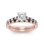 Load image into Gallery viewer, french-pave-asscher-petite-black-diamond-wedding-ring-set-in-FD9918ASGBLACKANGLE3-NL-RG-B1
