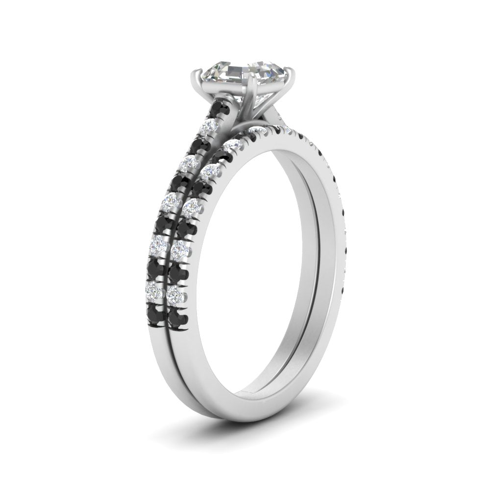 french-pave-asscher-petite-black-diamond-wedding-ring-set-in-FD9918ASGBLACKANGLE3-NL-WG-B1