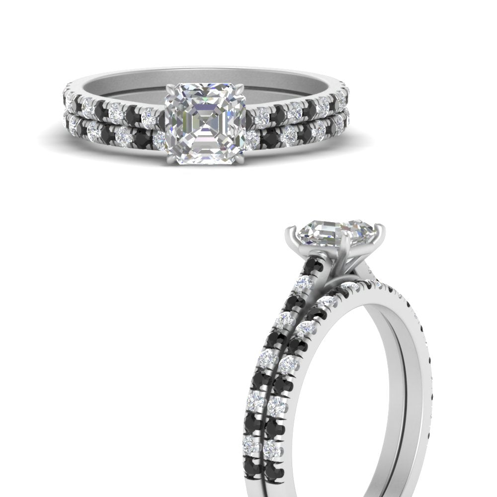 french-pave-asscher-petite-black-diamond-wedding-ring-set-in-FD9918ASGBLACKANGLE3-NL-WG-B1