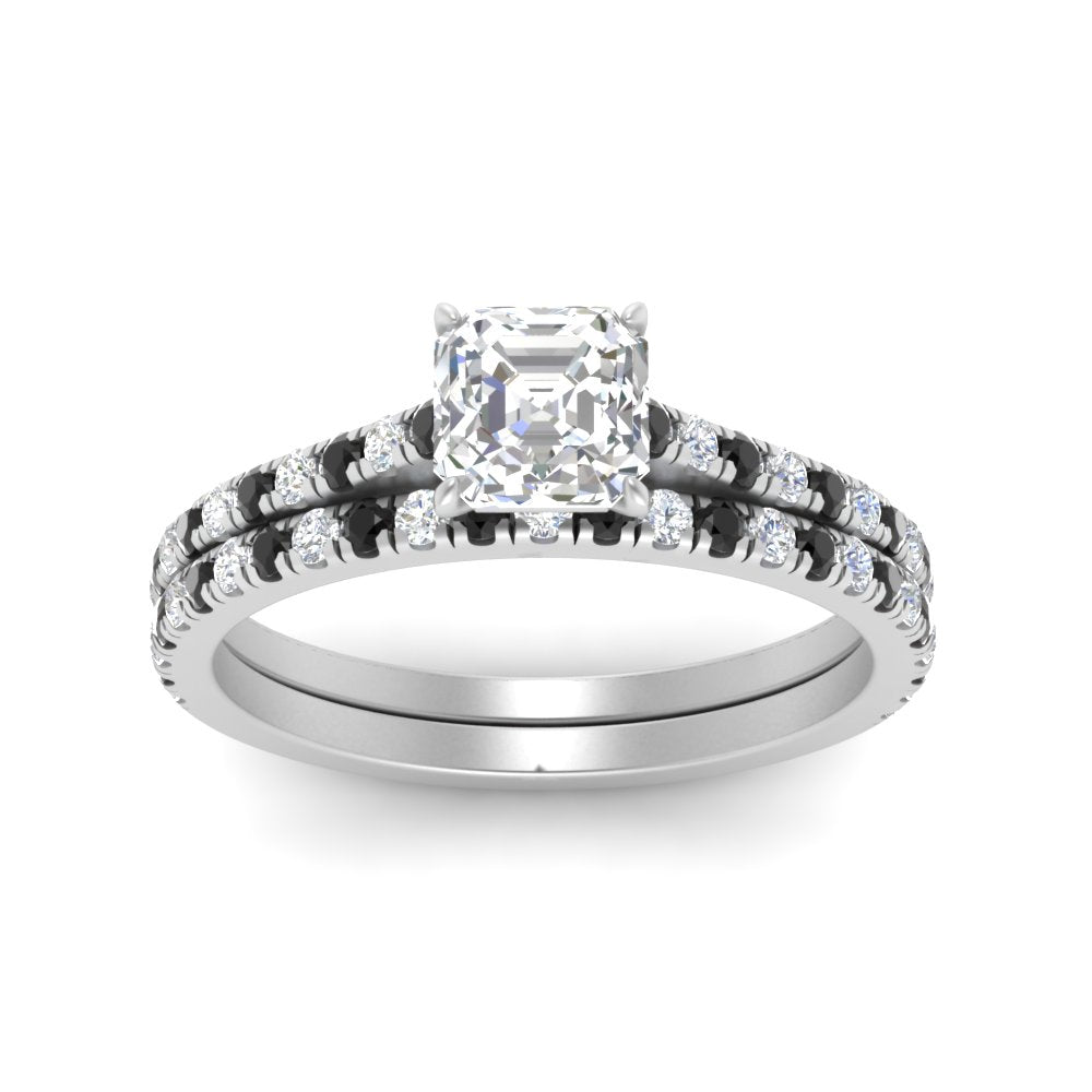 french-pave-asscher-petite-black-diamond-wedding-ring-set-in-FD9918ASGBLACKANGLE3-NL-WG-B1