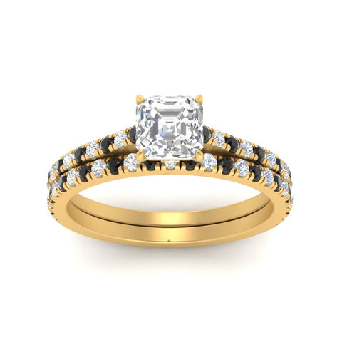 french-pave-asscher-petite-black-diamond-wedding-ring-set-in-FD9918ASGBLACKANGLE3-NL-YG-B1