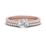 Load image into Gallery viewer, french-pave-asscher-petite-diamond-wedding-ring-set-in-FD9918ASANGLE3-NL-RG-B1

