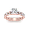 Load image into Gallery viewer, french-pave-asscher-petite-diamond-wedding-ring-set-in-FD9918ASANGLE3-NL-RG-B1
