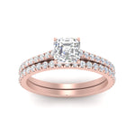 Load image into Gallery viewer, french-pave-asscher-petite-diamond-wedding-ring-set-in-FD9918ASANGLE3-NL-RG-B1
