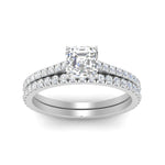 Load image into Gallery viewer, french-pave-asscher-petite-diamond-wedding-ring-set-in-FD9918ASANGLE3-NL-WG-B1

