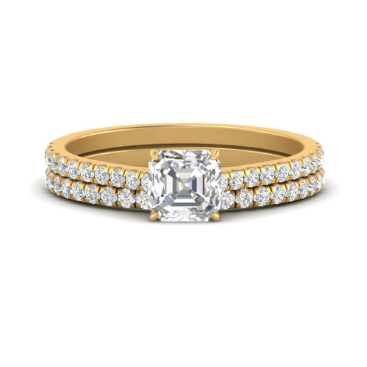 french-pave-asscher-petite-diamond-wedding-ring-set-in-FD9918ASANGLE3-NL-YG-B1
