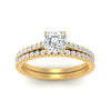 Load image into Gallery viewer, french-pave-asscher-petite-diamond-wedding-ring-set-in-FD9918ASANGLE3-NL-YG-B1