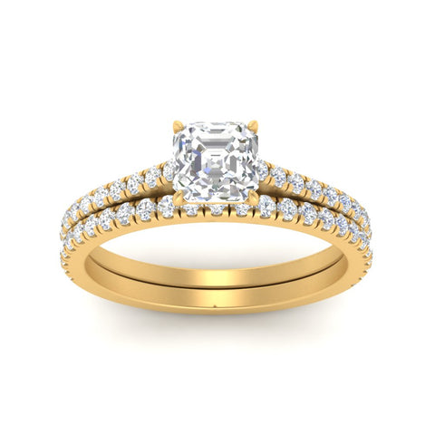french-pave-asscher-petite-diamond-wedding-ring-set-in-FD9918ASANGLE3-NL-YG-B1