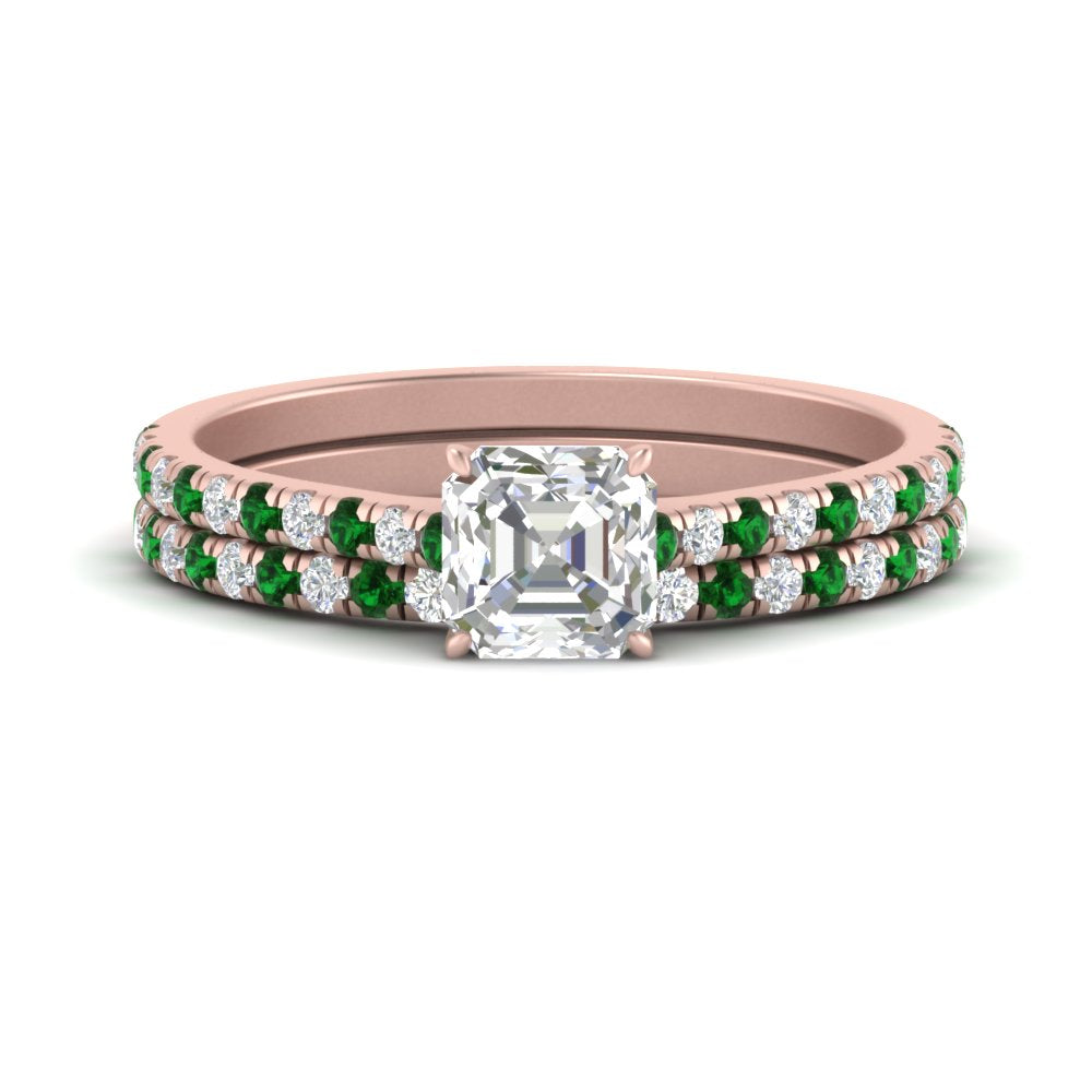 french-pave-asscher-petite-emerald-wedding-ring-set-in-FD9918ASGEMGRANGLE3-NL-RG-B1