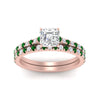 Load image into Gallery viewer, french-pave-asscher-petite-emerald-wedding-ring-set-in-FD9918ASGEMGRANGLE3-NL-RG-B1