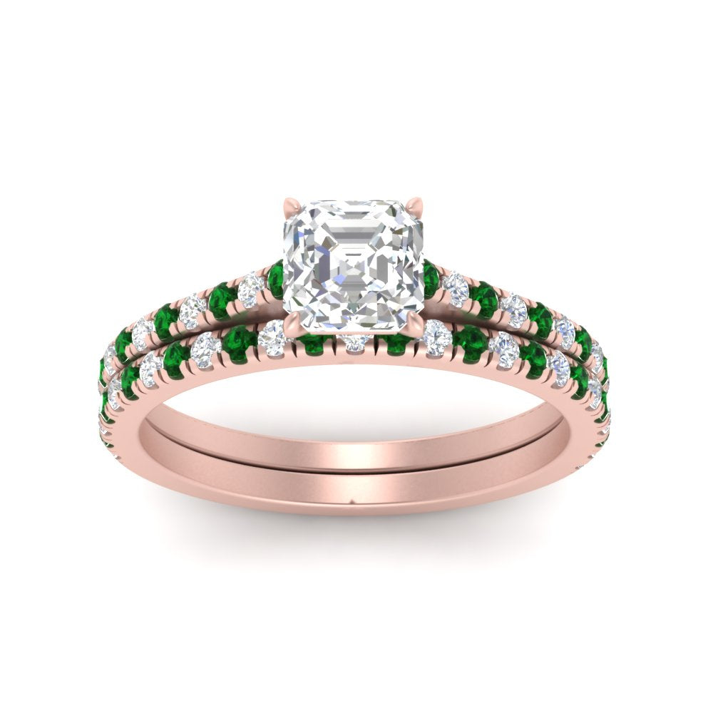 french-pave-asscher-petite-emerald-wedding-ring-set-in-FD9918ASGEMGRANGLE3-NL-RG-B1