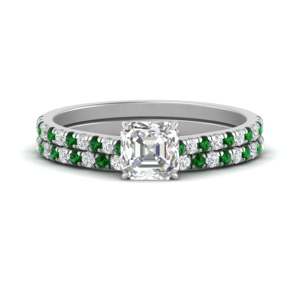 french-pave-asscher-petite-emerald-wedding-ring-set-in-FD9918ASGEMGRANGLE3-NL-WG-B1